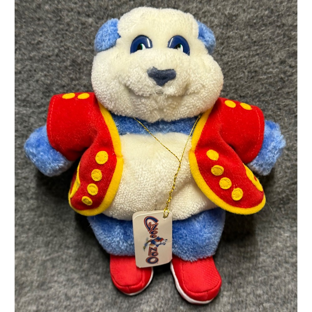 Gund Gnoo Zoo Big Billy the Panda Plush Blue White Red Vest Children of Faith